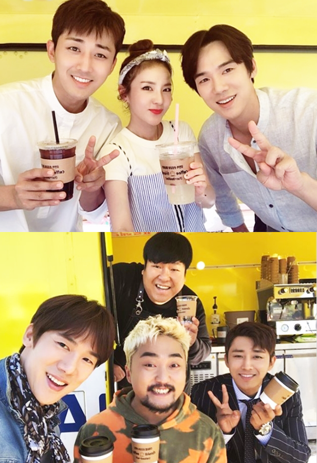올 한 해 동안 커피프렌즈 기부 프로젝트를 펼친 두 배우 (출처 : 킹콩 by 스타쉽 엔터테인먼트)