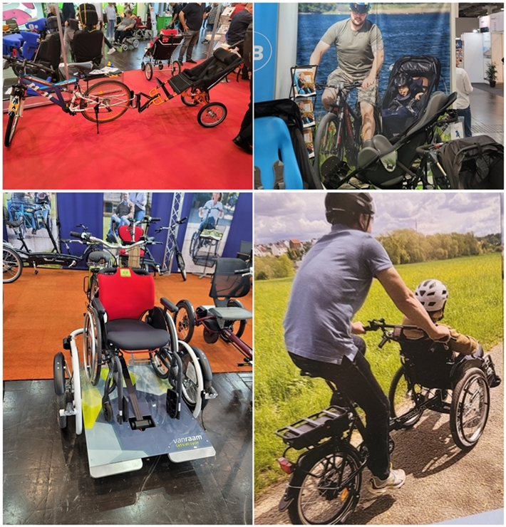 다양한 자전거 휠체어