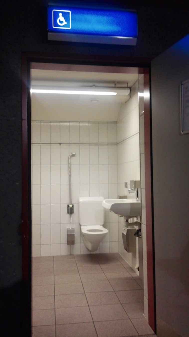 융프라우에 도착하자마자 보이는 화장실