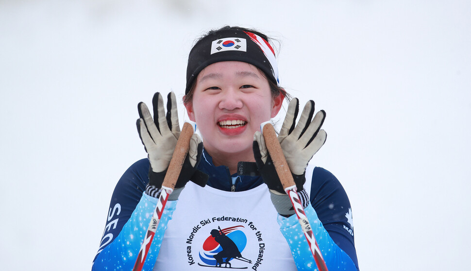 장애인 노르딕 스키 대표 선수 김윤지. 대한장애인체육회 제공