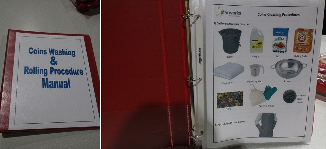 스타웍스는 발달장애인들이 업무를 잘할 수 있도록 작업 순서 및 주의사항 등을 알기 쉽게 설명한 매뉴얼 제작해 제공한다.